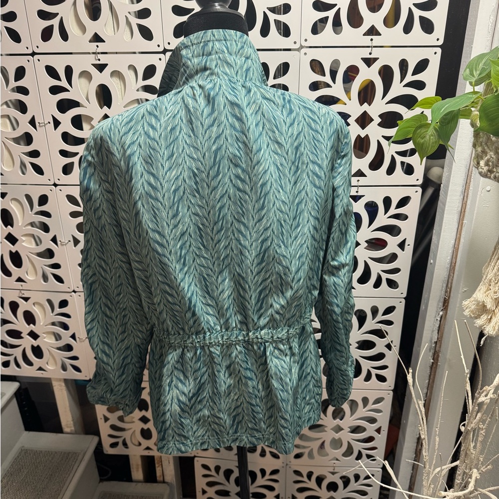 St. John Teal Leaf Patterned Jacket - image 2